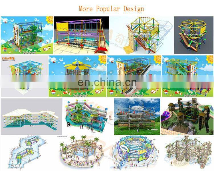 Adventure Playground Challenge Outdoor Obstacle Treetop Rope Course Equipment