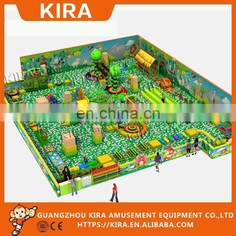 Amusement park children indoor playground wipe out games obstacle course