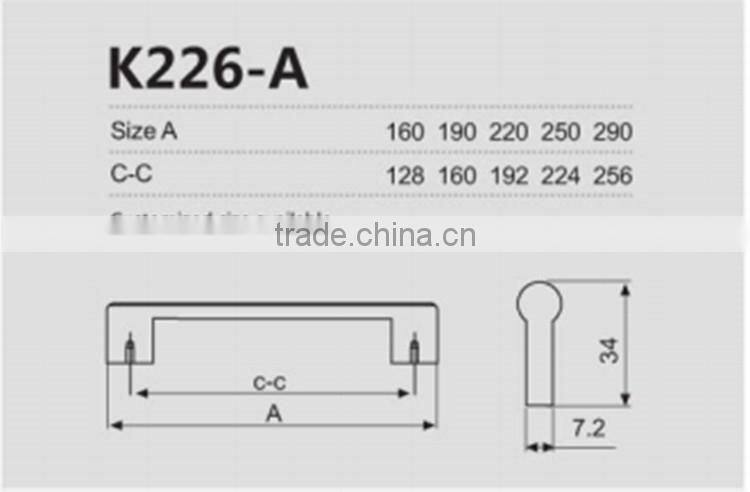 Guangdong Square Aluminum Bedroom Furniture Handles Drawer Handle
