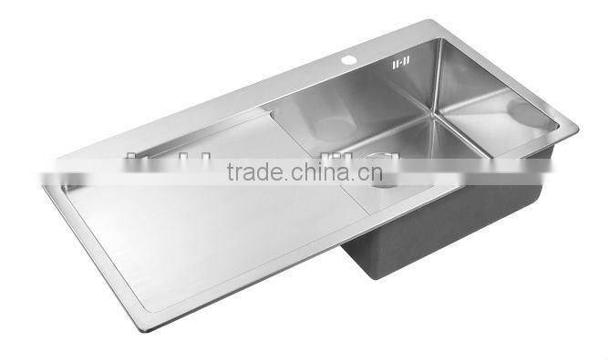 modern kitchen cabinet with drainboard sink RTS 101A-3