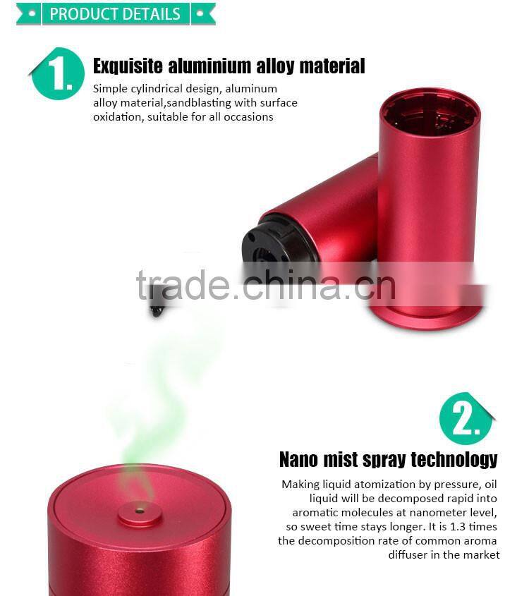 High quality aluminium electric aroma diffuser 100ml aromatherapy essential oil diffuser/Aroma humidifier with timer