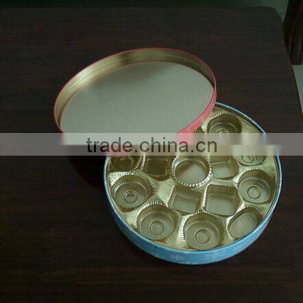round cookie/chocolate tin box