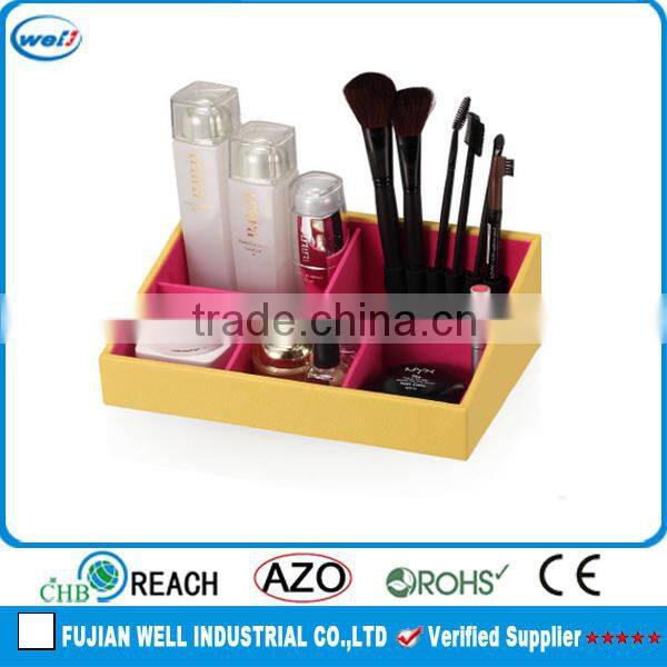 PU leather makeup bag cosmetic organizer