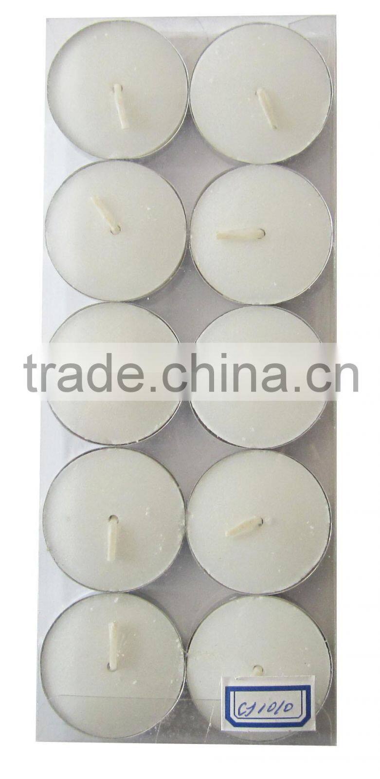 white plain tealight candles