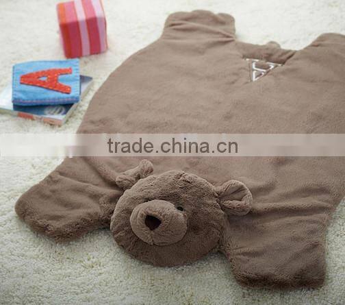 Plush elephant play mat/large gray play blankets