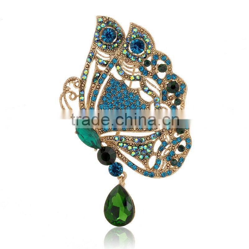 Black Color Insect Wing Shape Brooch