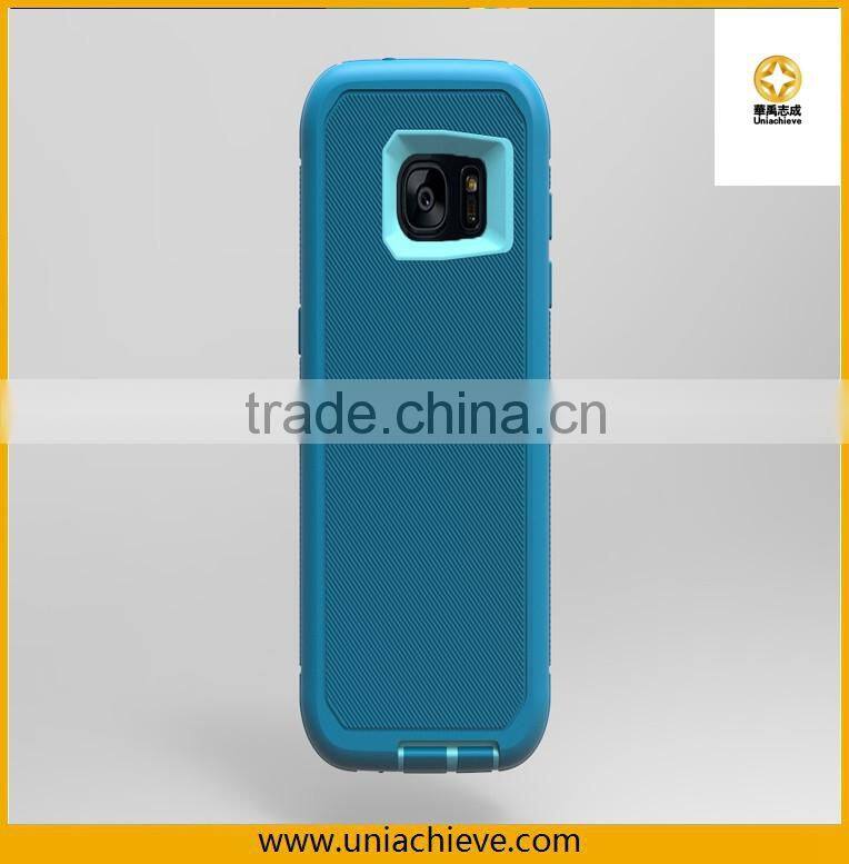 Case for Samsung S6/S7 Armor Hybrid Robot phone case with Full body covered red