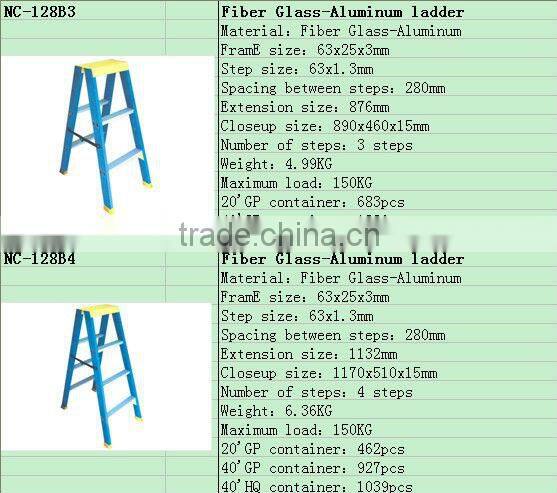 High strength FRP/GRP fiberglass ladder NC-128B7