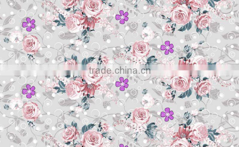 100% polyester pigment printing bed sheet fabric/ Printed Upholstery Fabric/brushed fabric