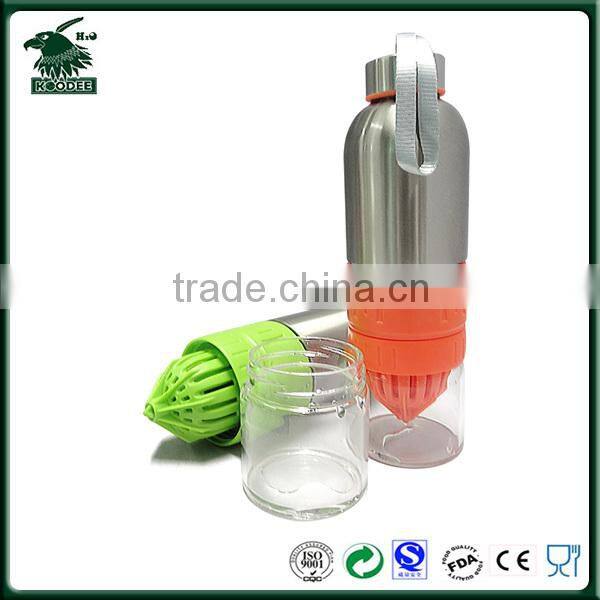 2014 Hot FDA Approved Stainless Steel Juice Sauce Bottle / Juice Water Bottle Fruit Infuser
