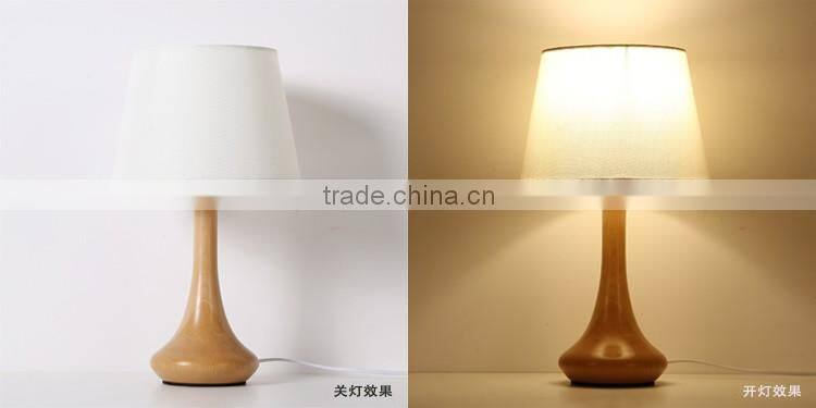 Modern Fabric Shade Wood Table Lamp LED Wood table lamp JK-879-18 LED Wood table Light