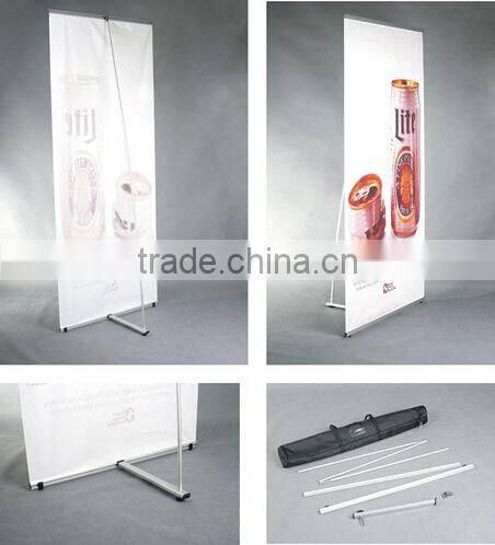 L banner stand china supply aluminum foldable telescopic sign Banner