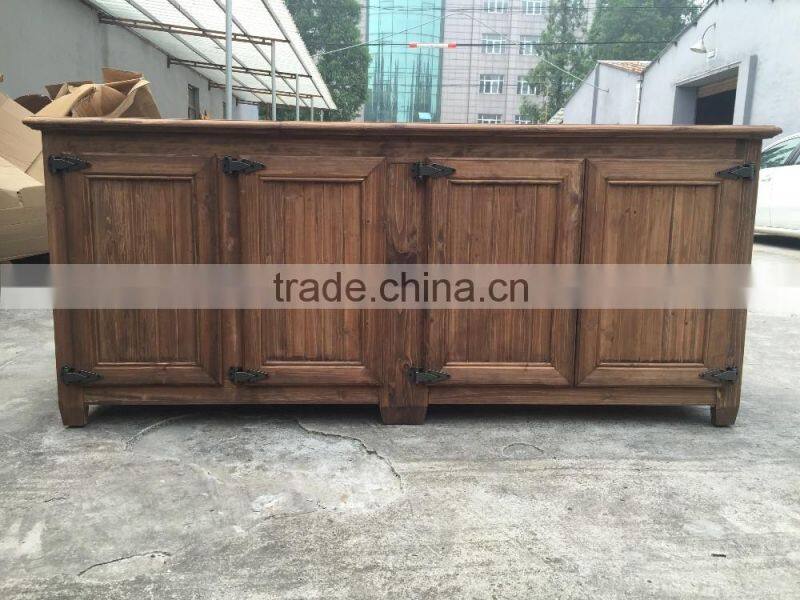 Solid wood furniture sideboard storage cabinet design for living room