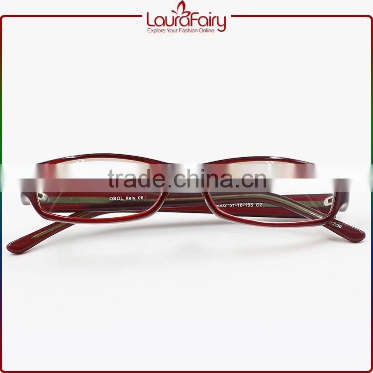 Laura Fairy 2016 New Design Women Wine Red Frame Optics Reading Glasses 2.5 Wholesale