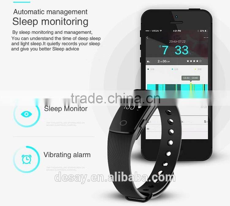 Desay Wholesale Vibration Heart Rate Bluetooh Smart Watch Bracelet DS-B510 iOS 7.1 + Android 4.3 +