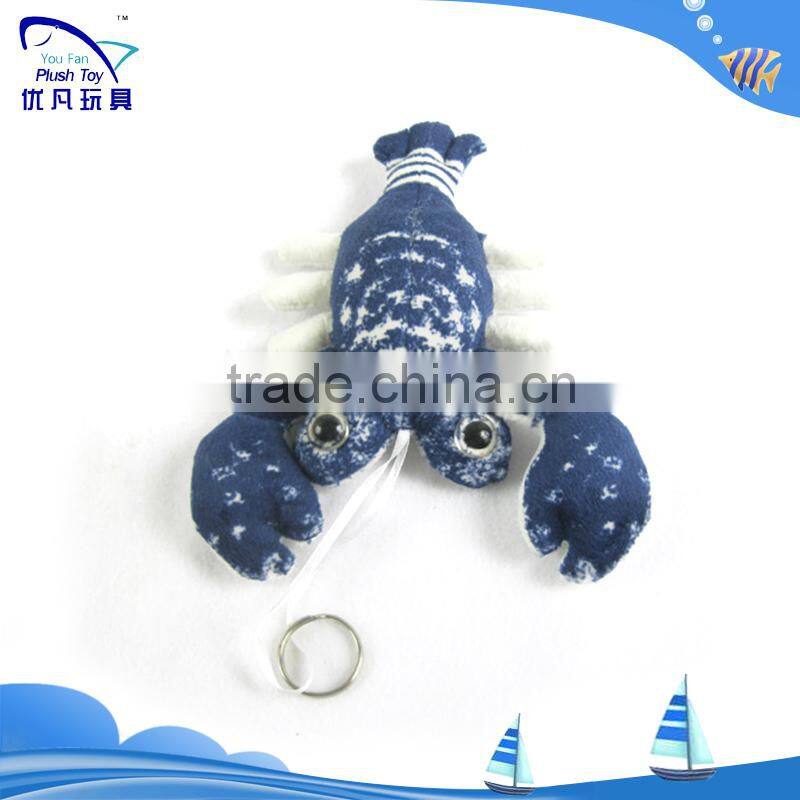 Cute soft simulate lobster toys/plush keychain/soft lobster pendant