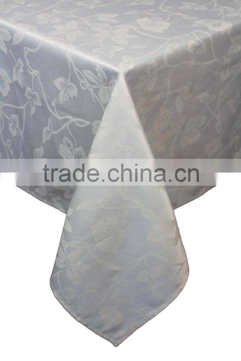 T/C popular jacqured white cheap table cloth