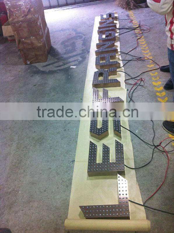 Punching holesrgb led moving sign