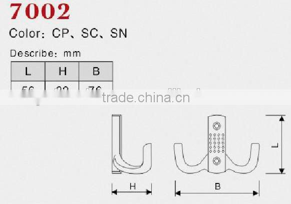 Hook furniture hook zinc alloy hook double hang hook