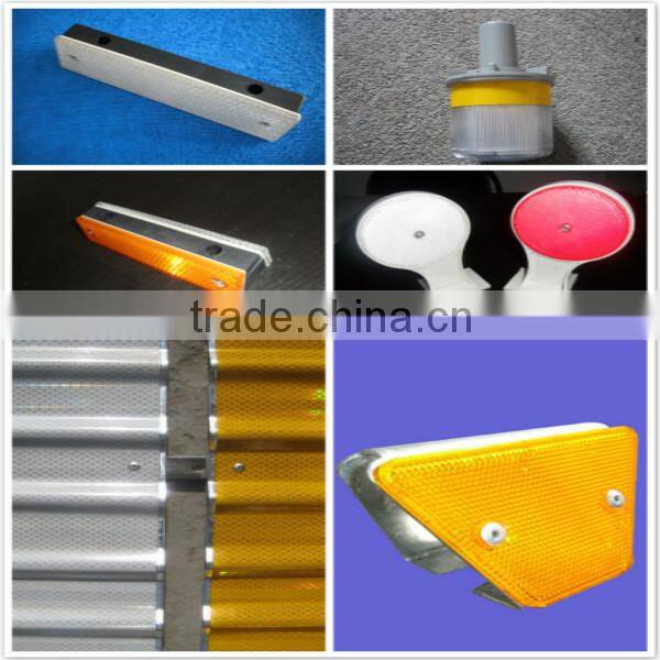 W beam steel highway guardrail