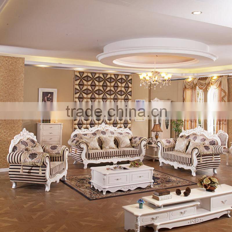 Luxury Classical French Italian European Antique Style Carved Rubber Solid Wood Frame Artistic Red Brown Leather Sofa Set