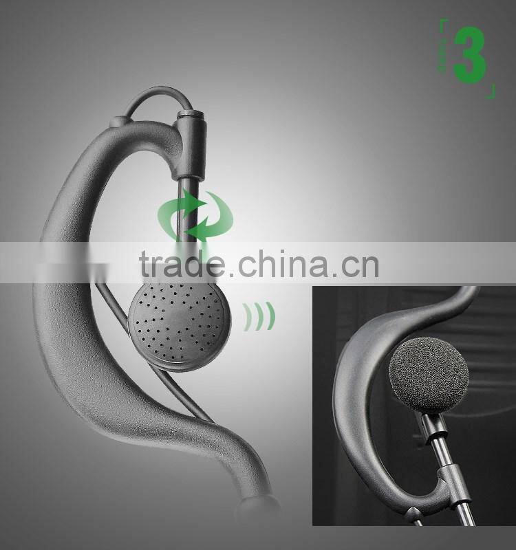 3.5mm Two Jacks Earphone Two Way Radio Headset Cheap Tensile Earpiece