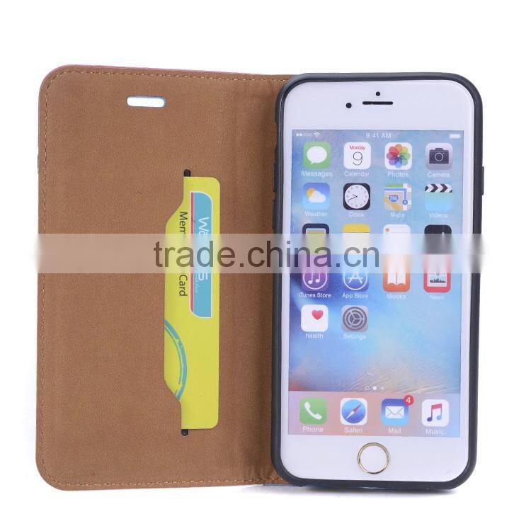 Colorful Spliting Leather Phone Case for iPhone 7