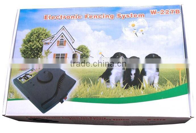 Waterproof Rechargeable outdoor Electronic Dog Fence Electric Shock System Train Collar pet fence system W-227B