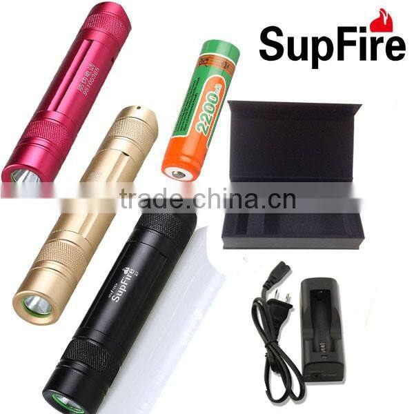 Supfire mini gift led flashlight with 3 colors