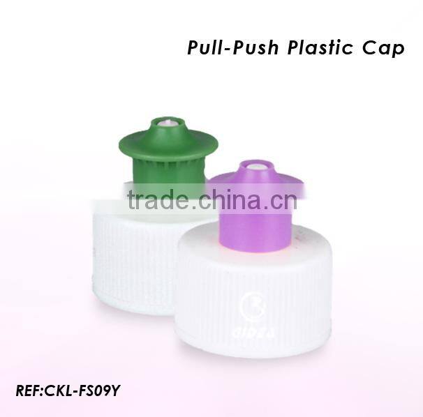 plastic push pull bottle caps