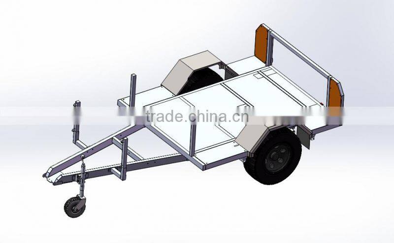 7x5 8x5 galvanized car trailer camping box