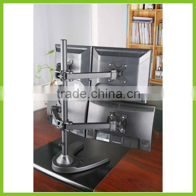 Desktop 24 Inch Screen Mount Quad LCD Swivel Monitor Stand