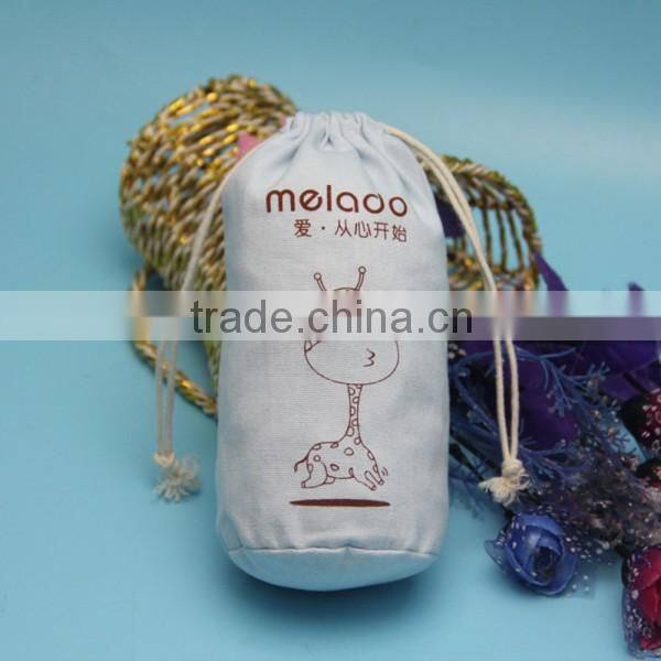 Logo printed cotton jewelry pouch canvas gift bags IN HIGH QUALITY