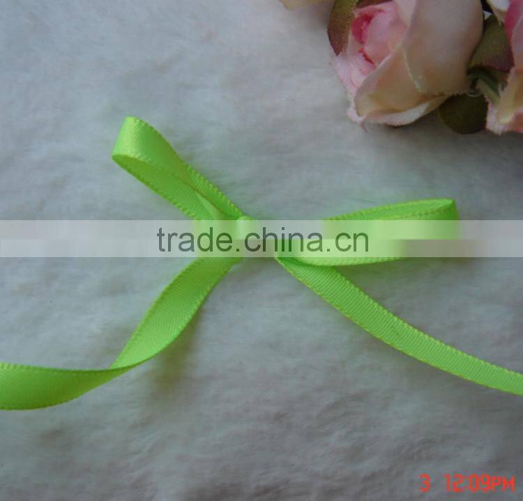 High quality double faced style solid color wedding decoration satin ribbon