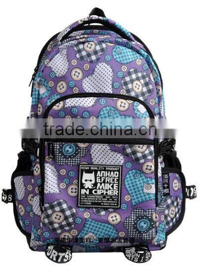 Custom 18 inch Canvas college bags with laptop pocket