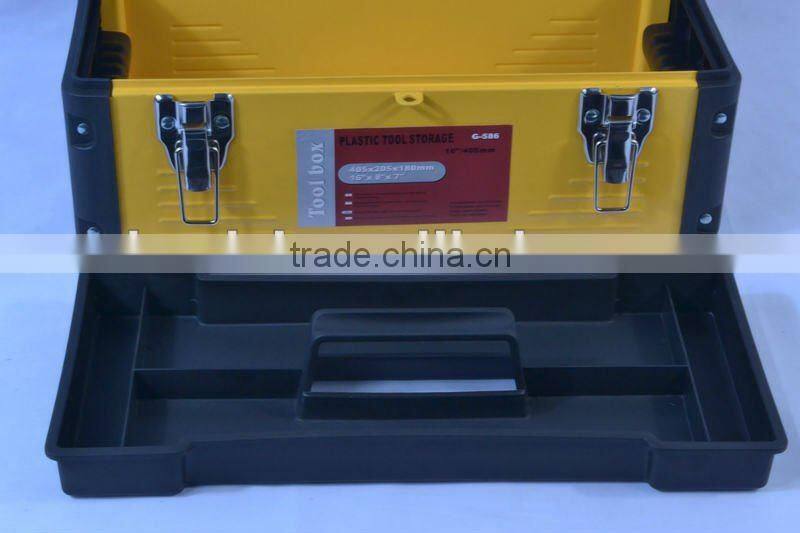 Plastic Toolbox with Handle Art Craft Storage Case Carry Tool Box