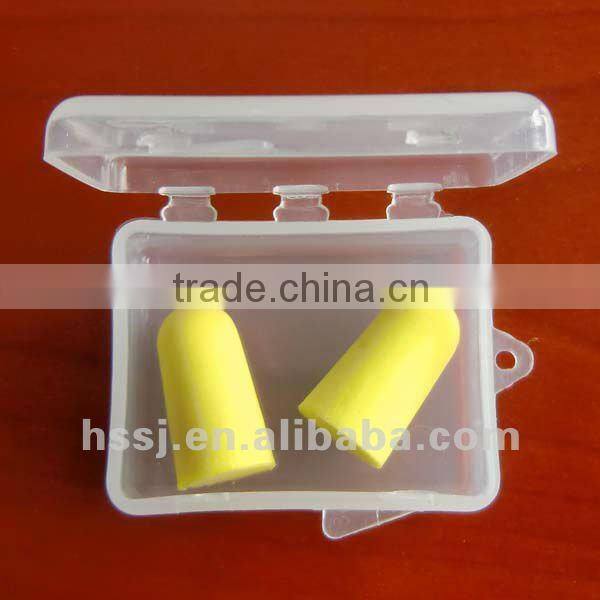 hot selling noise cancelling foam ear plugs with cord sleeping bullet shaped safety ear plugs (SNR:36db) foam ear plugs for sale