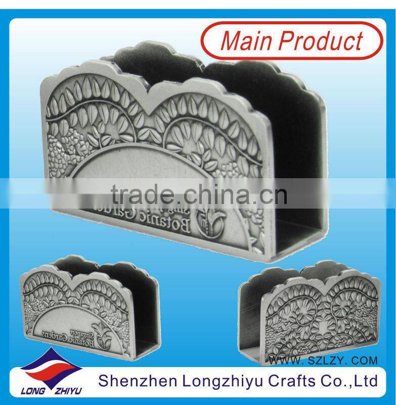 Custom antique bronze plating die casting name card holder id card holder