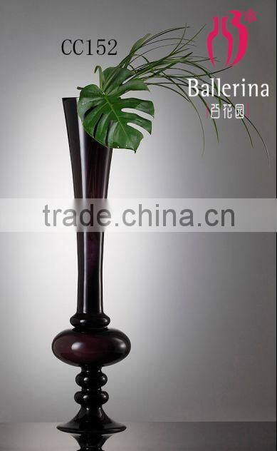 White Tall Glass Vases Wedding Decoration