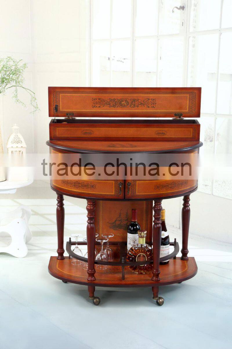 Antique wooden home bar cabinet designs/liquor cabinet