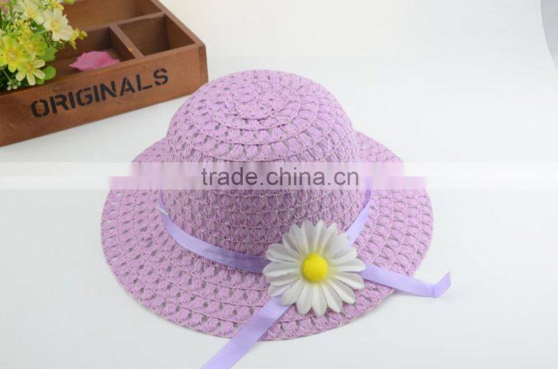 Sunflower Children Straw Hat,Wholesale Crochet Straw Hat For Chirldren
