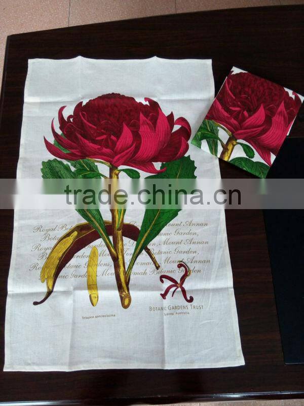 2015 new fashion kitchen towel printed tea towel for home decoration ,cheap promotional gift in high quality