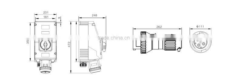 Hot Sale IECEx&ATEX Certified 63A Explosion Proof Plastic Sockets and Plugs
