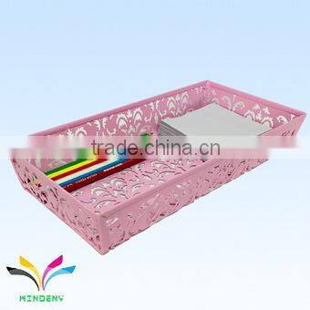 Office supplies metal counter magnetic retractable pen holder