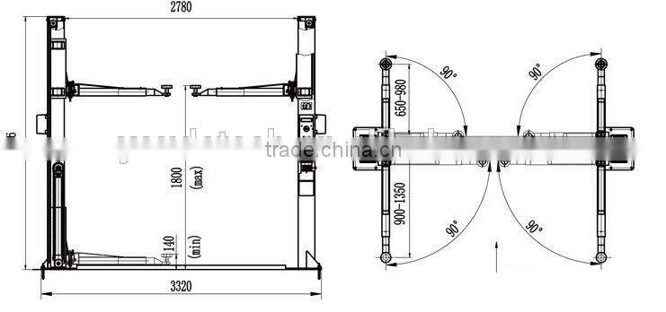 Garage equipment automotive lift