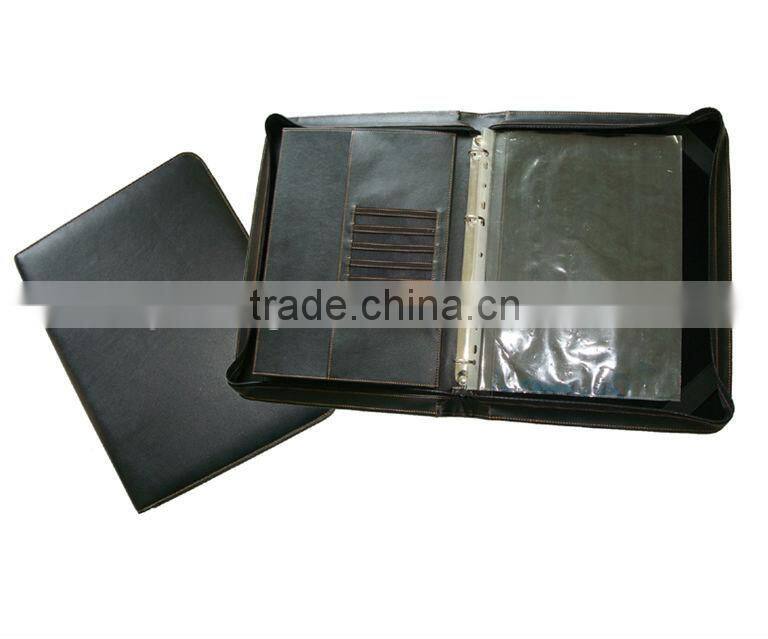 Jombo Size Loose-leaf A4 Embossed Leather Bound Ring Binder