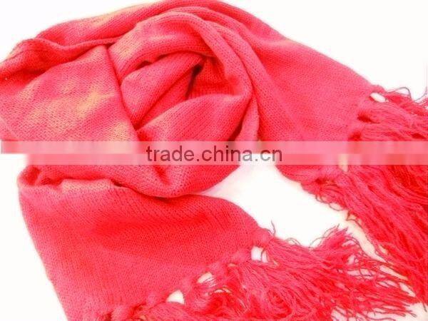 fashion acrylic knitted gloves scarf set