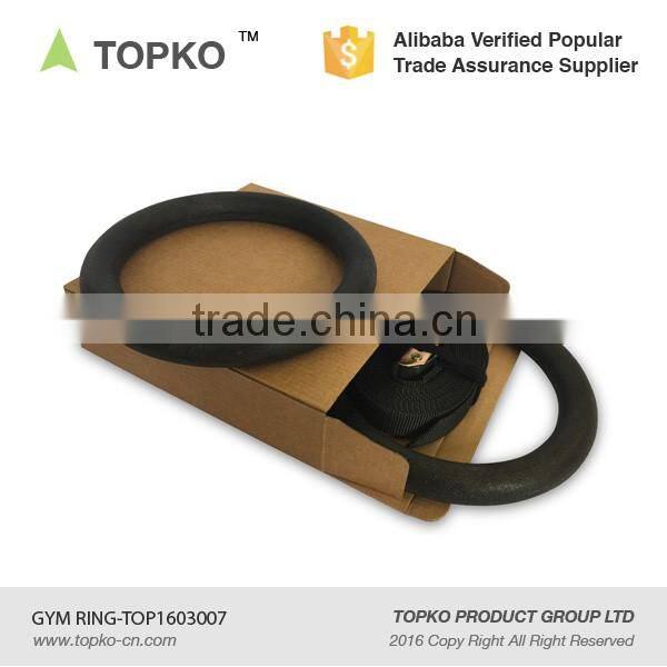 TOPKO Crossfit Gym Rings ABS Gym Rings With Strap And Flexible Buckles Gym ring