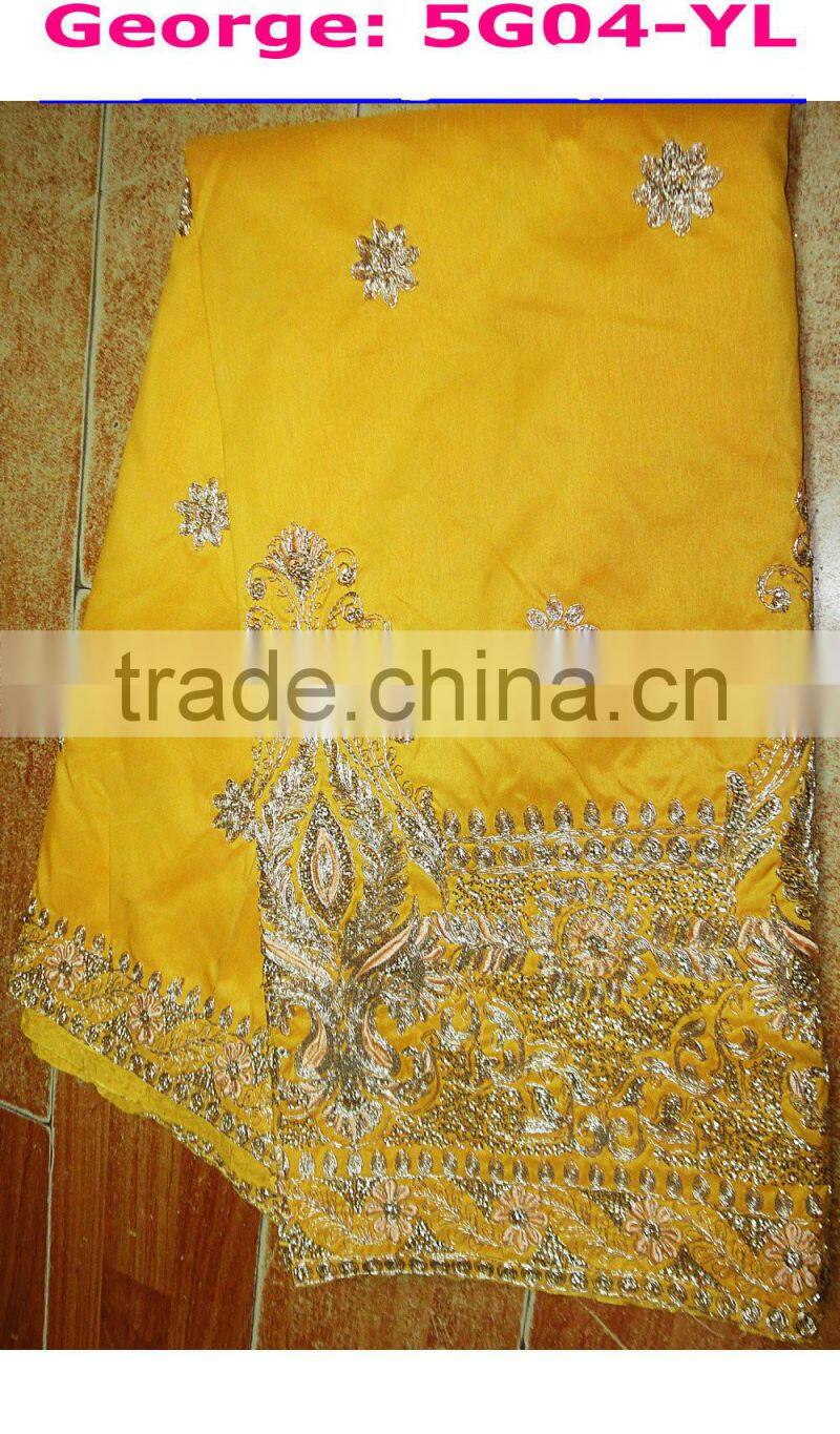 Top selling soft custom african raw silk george for women dresses