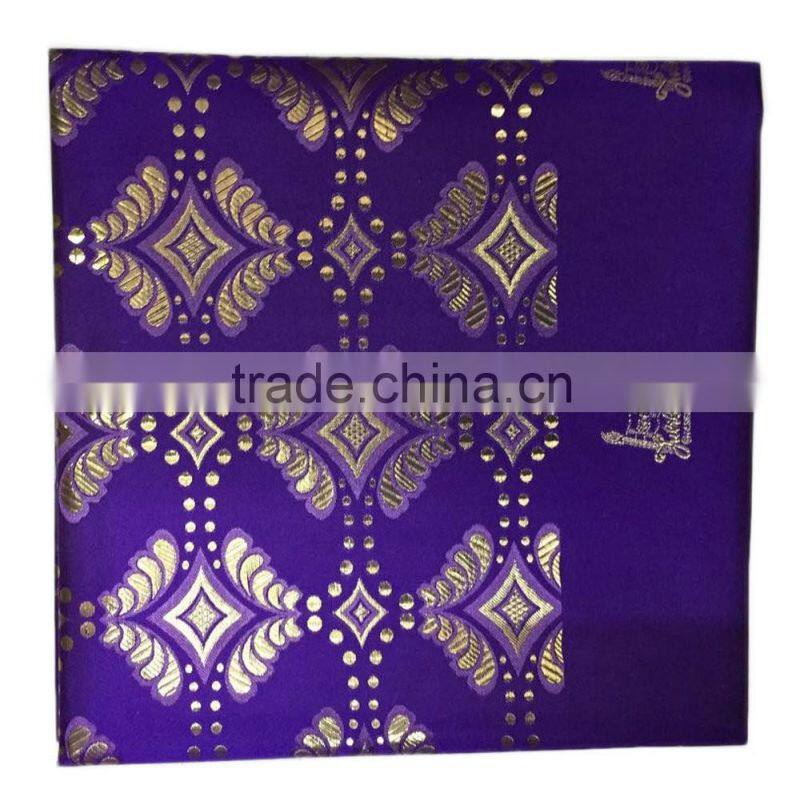 Orange embroidery women head tie / African fashion gele fabric / cotton sego wholesale